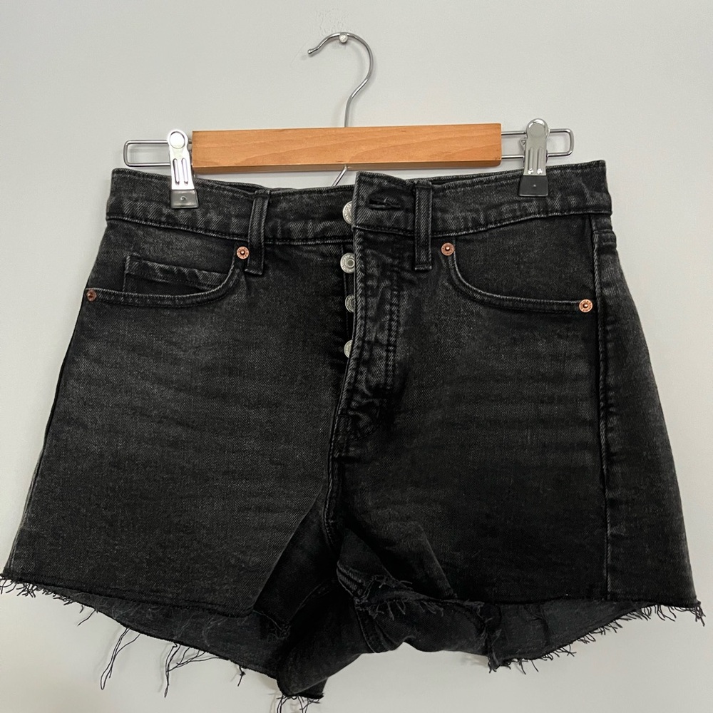 Old Navy higher high rise sky-hi a-line denim shorts